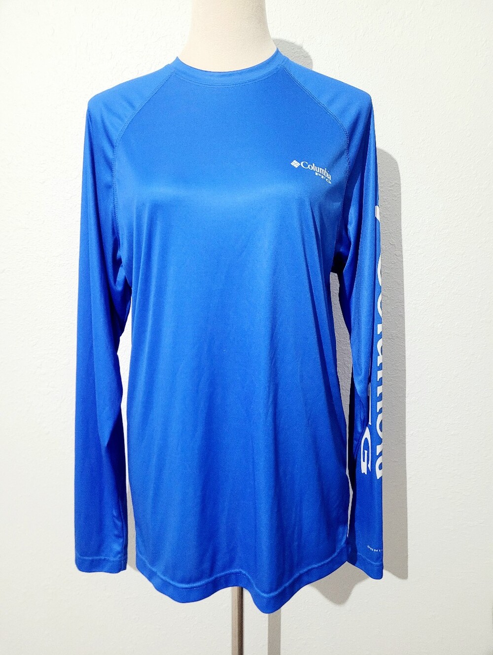 Columbia PFG OmniShade Spf Sun Protection Shirt Blue XS Performance Rash Guard - Picture 3 of 11